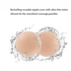 H3bb22fed90044f4fbf079fd893afe206N-1.webp Round Shape Reusable Silicone Nipple Covers Invisible Seamless Breast Petals No Show Full Coverage Nip Pasties Sticky Bra