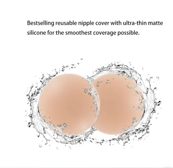 H3bb22fed90044f4fbf079fd893afe206N-1.webp Round Shape Reusable Silicone Nipple Covers Invisible Seamless Breast Petals No Show Full Coverage Nip Pasties Sticky Bra