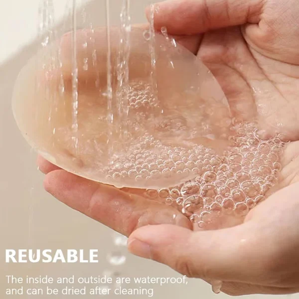 S127b2b882a994dc89b943fbabdd8c198u-1.webp Round Shape Reusable Silicone Nipple Covers Invisible Seamless Breast Petals No Show Full Coverage Nip Pasties Sticky Bra