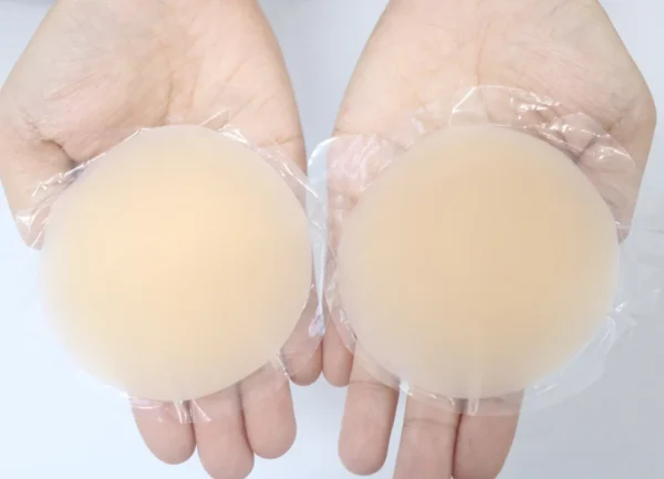 Sa7ef281f548f487399700e03ebc2e66f2-1.webp Round Shape Reusable Silicone Nipple Covers Invisible Seamless Breast Petals No Show Full Coverage Nip Pasties Sticky Bra