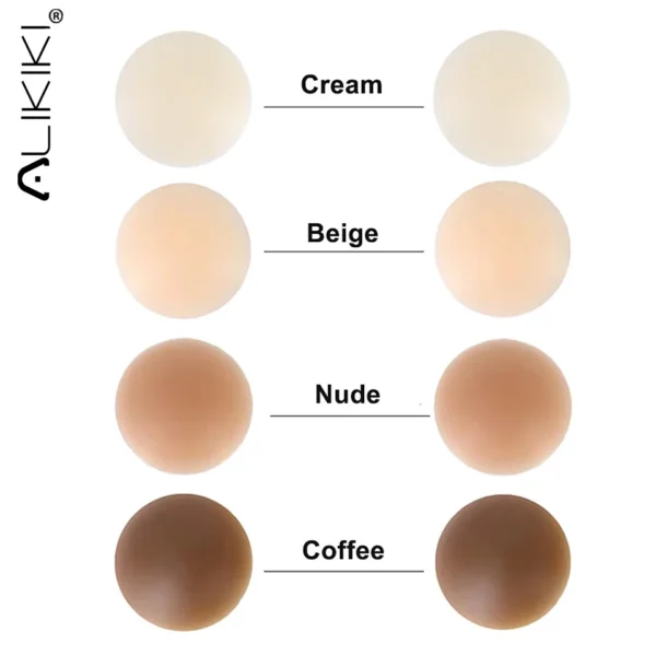 Sdd7f6e1cef6f44c092a26f4f349e4c25E-1.webp Round Shape Reusable Silicone Nipple Covers Invisible Seamless Breast Petals No Show Full Coverage Nip Pasties Sticky Bra